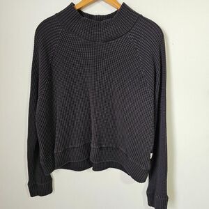 EUC THE NORTH FACE WAFFLE KNIT MOCKNECK SWEATSHIRT TOP SIZE M